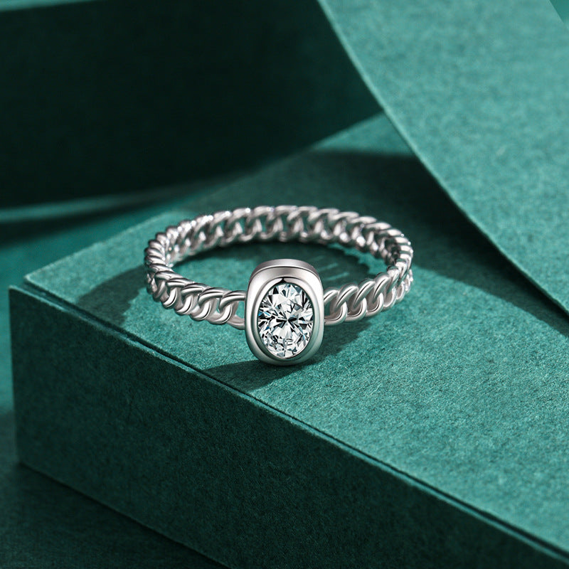 Everyday Genie Sterling Silver Zircon Ring for Women, Size 5-10