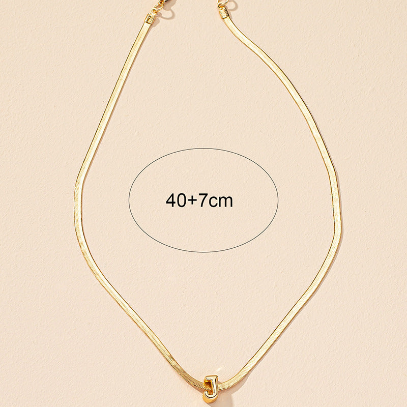 Dainty J Letter Pendant Necklace - Trendy Collarbone Chain Jewelry