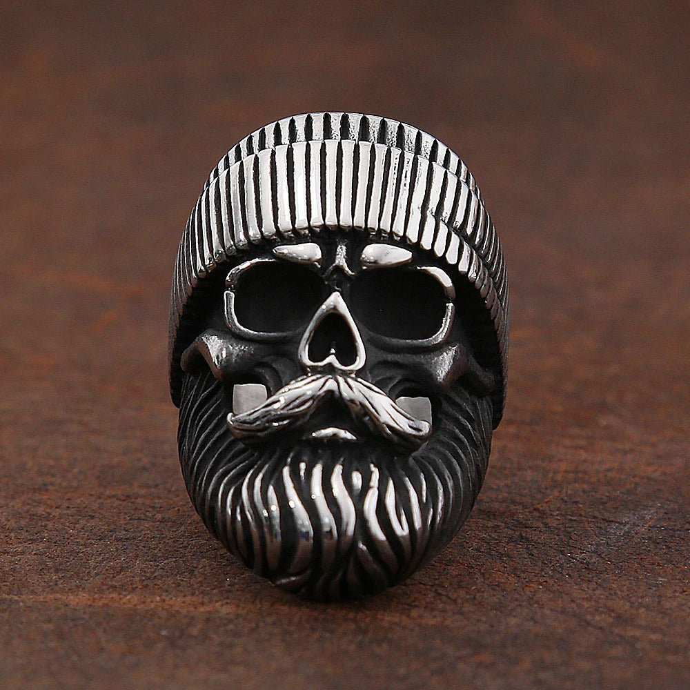 Punk Skull Stainless Steel Men's Ring