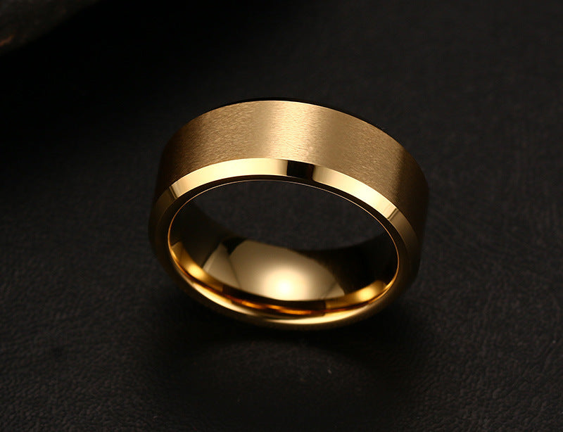 Trend Jewelry Wholesale Pure Tungsten Gold Men's Ring