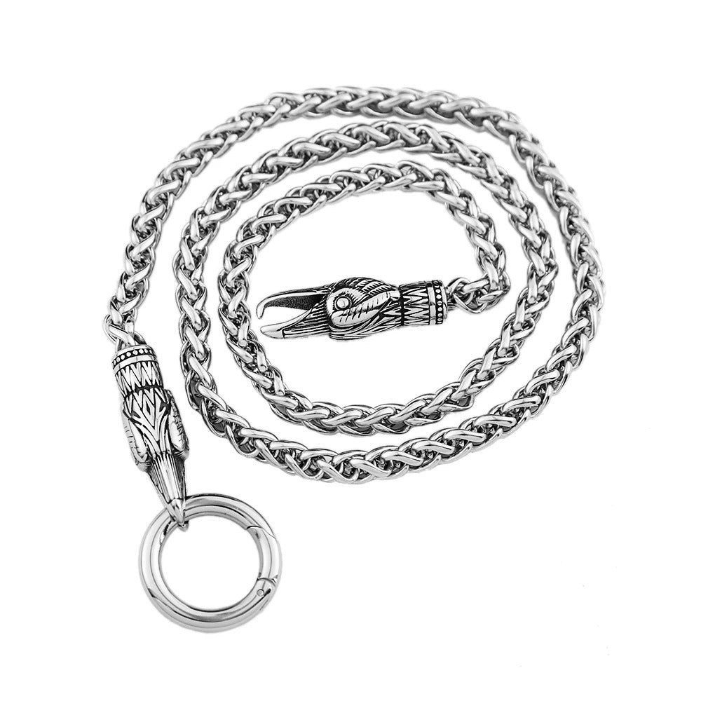 Punk Viking Wolf Stainless Steel Men's Pendant Necklace