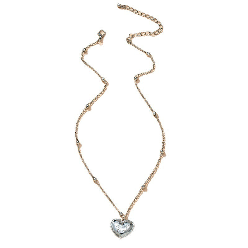 Heart-shaped Peach Necklace - Vienna Verve Collection by Planderful