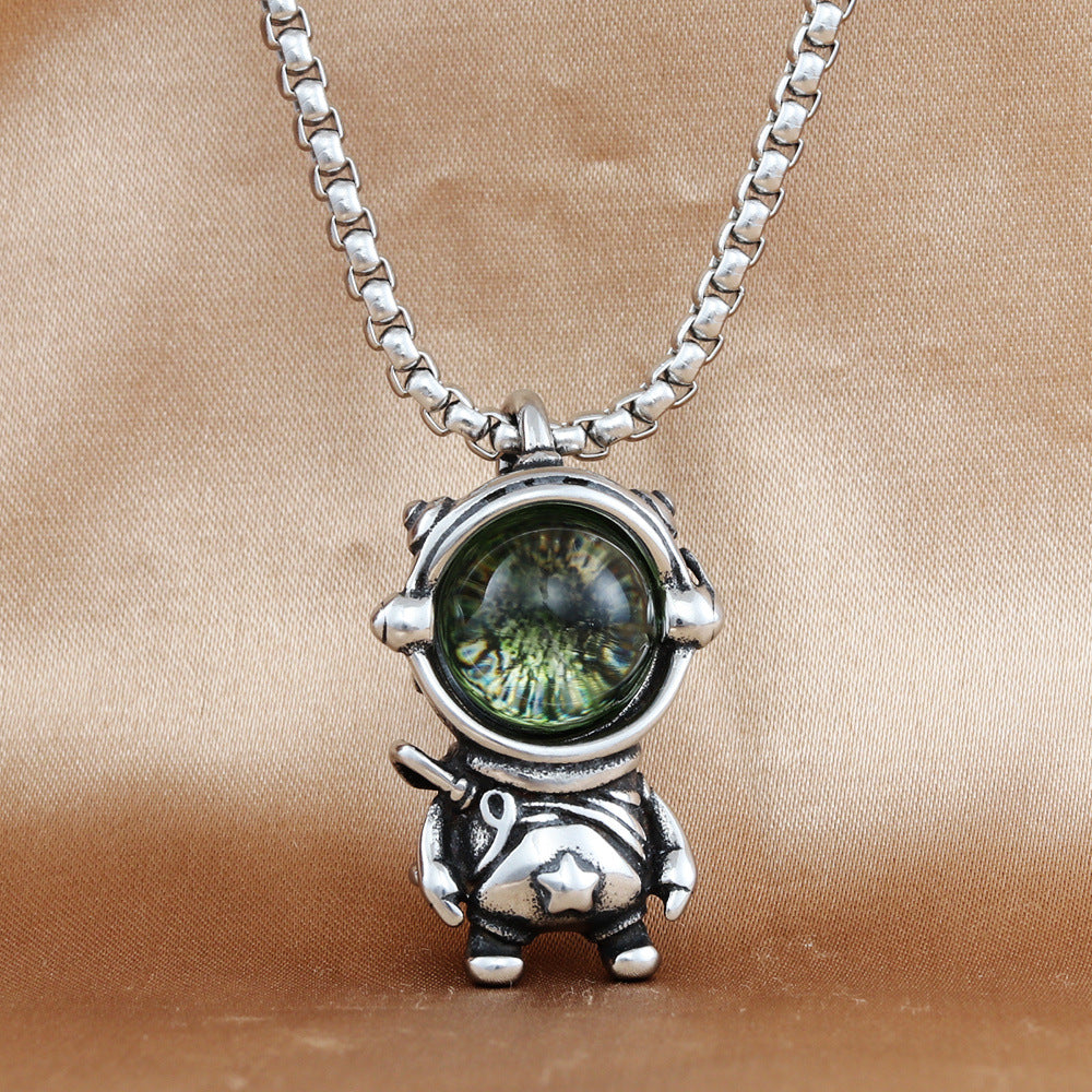 European And American Stainless Steel Astronaut Pendant