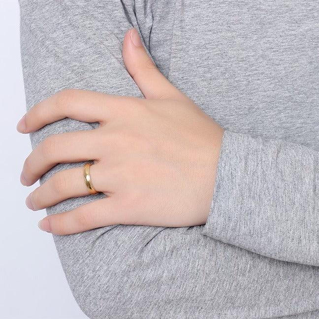 AliExpress Jewelry 4MM Stainless Steel Embossed Ring for Men