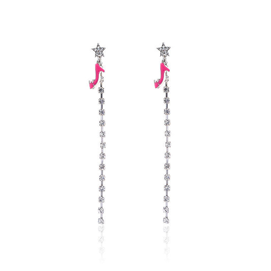 Pink High Heels Exaggerated Earrings - Vienna Verve Collection
