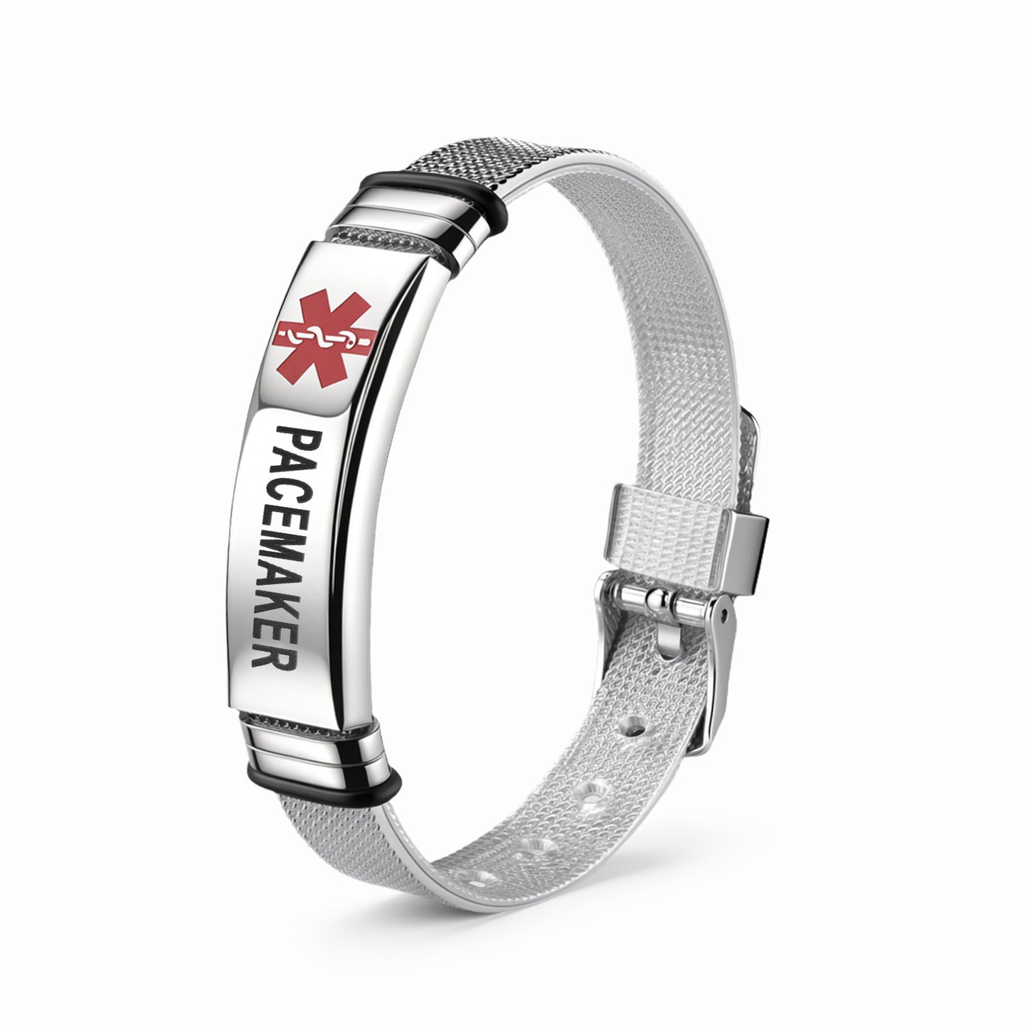 Planderful Everyday Genie Medical ID Bracelet Stainless Steel Adjustable Essential Unisex For Men Women
