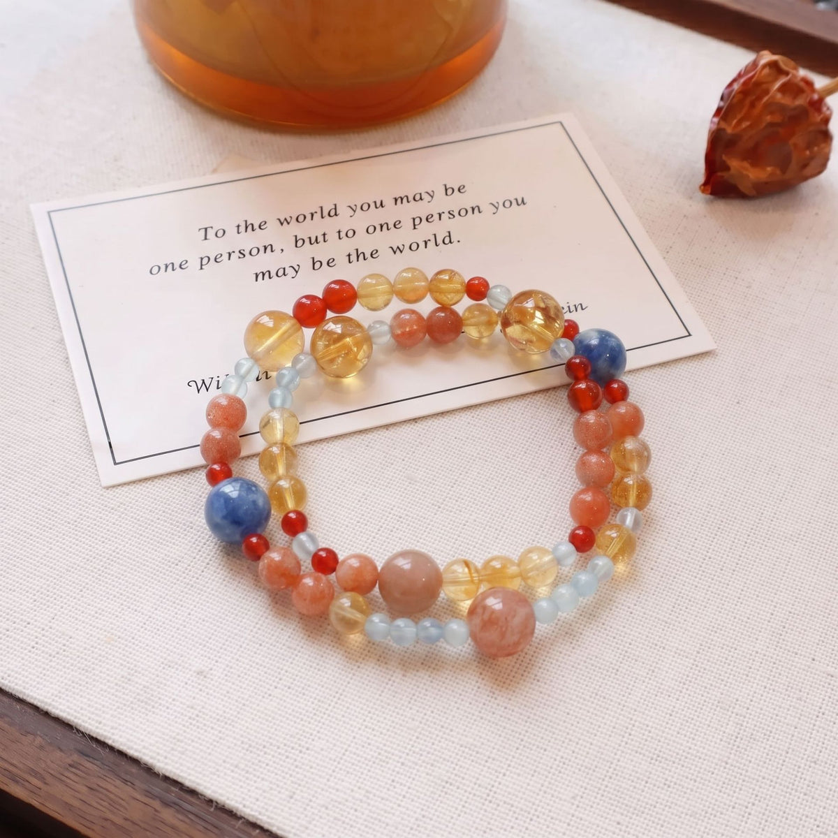 Aquamarine Crystal Bracelet