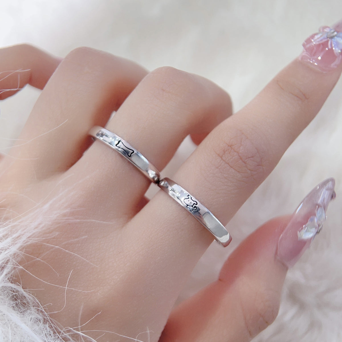 Cute Dog S925 Sterling Silver Ring