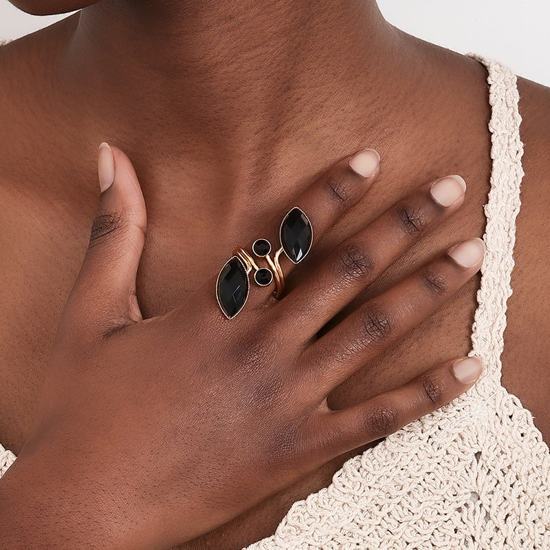 Exaggerated Temperament Irregular Ins Cold Wind Ring - Vienna Verve Collection