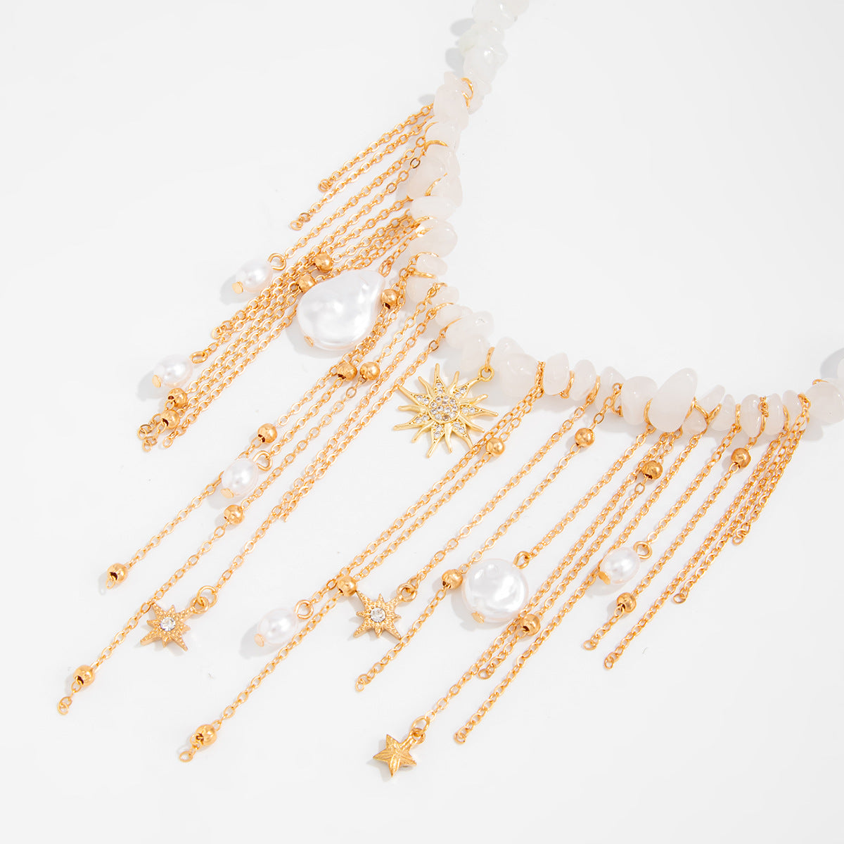 Sun & Star Gemstone-Style Vacation Necklace