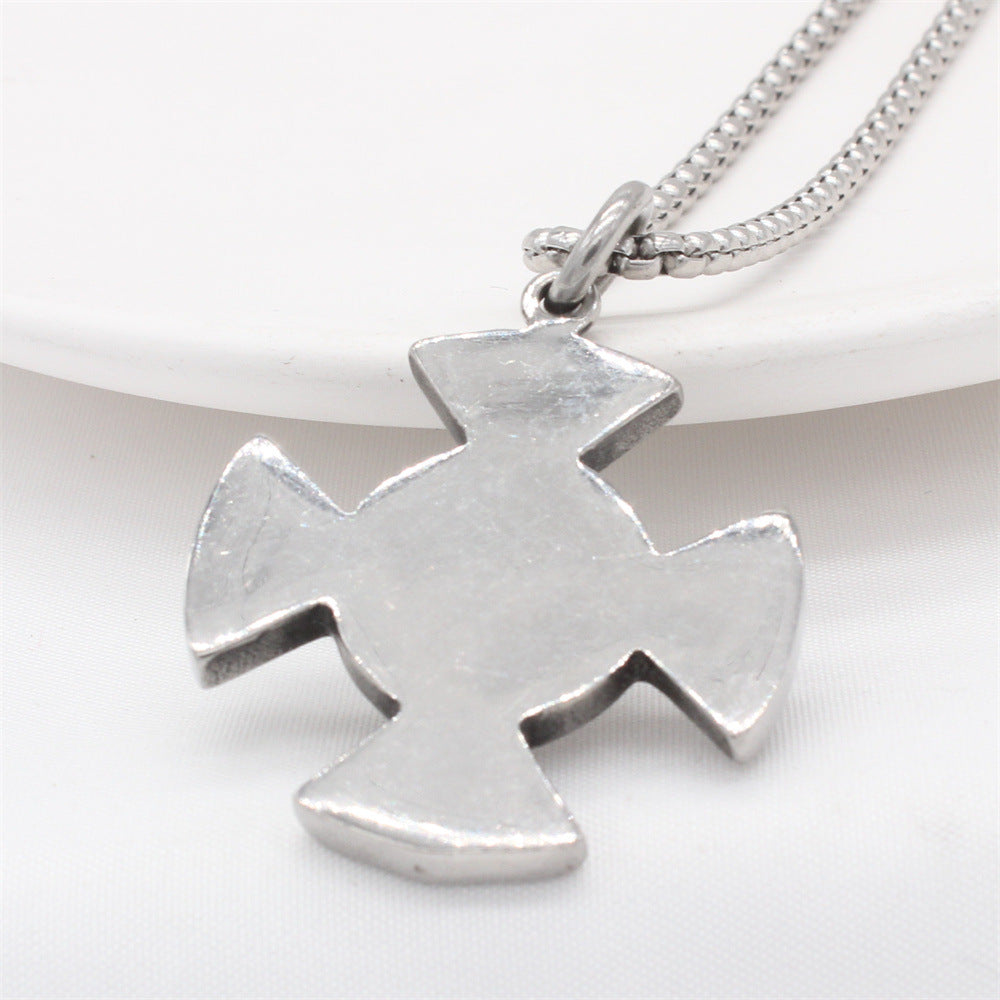 Planderful Titanium Steel Viking Cross Pendant For Men And Unisex Protection Durability