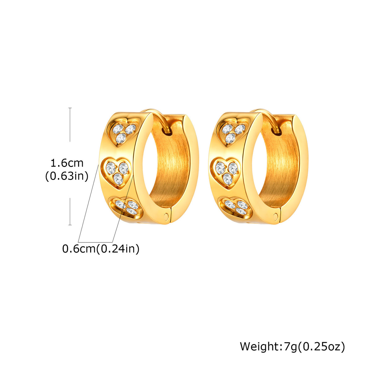 Gold-Tone Crystal Starburst Huggie Hoop Earrings
