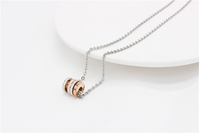 Zircon Bead Pendant For Women Elegant Inlaid Sparkle European American Style Planderful Everyday Genie