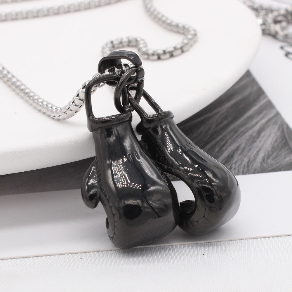 Planderful Boxing Gloves Pendant Titanium Steel Premium Unisex Jewelry Gift For Men And Women