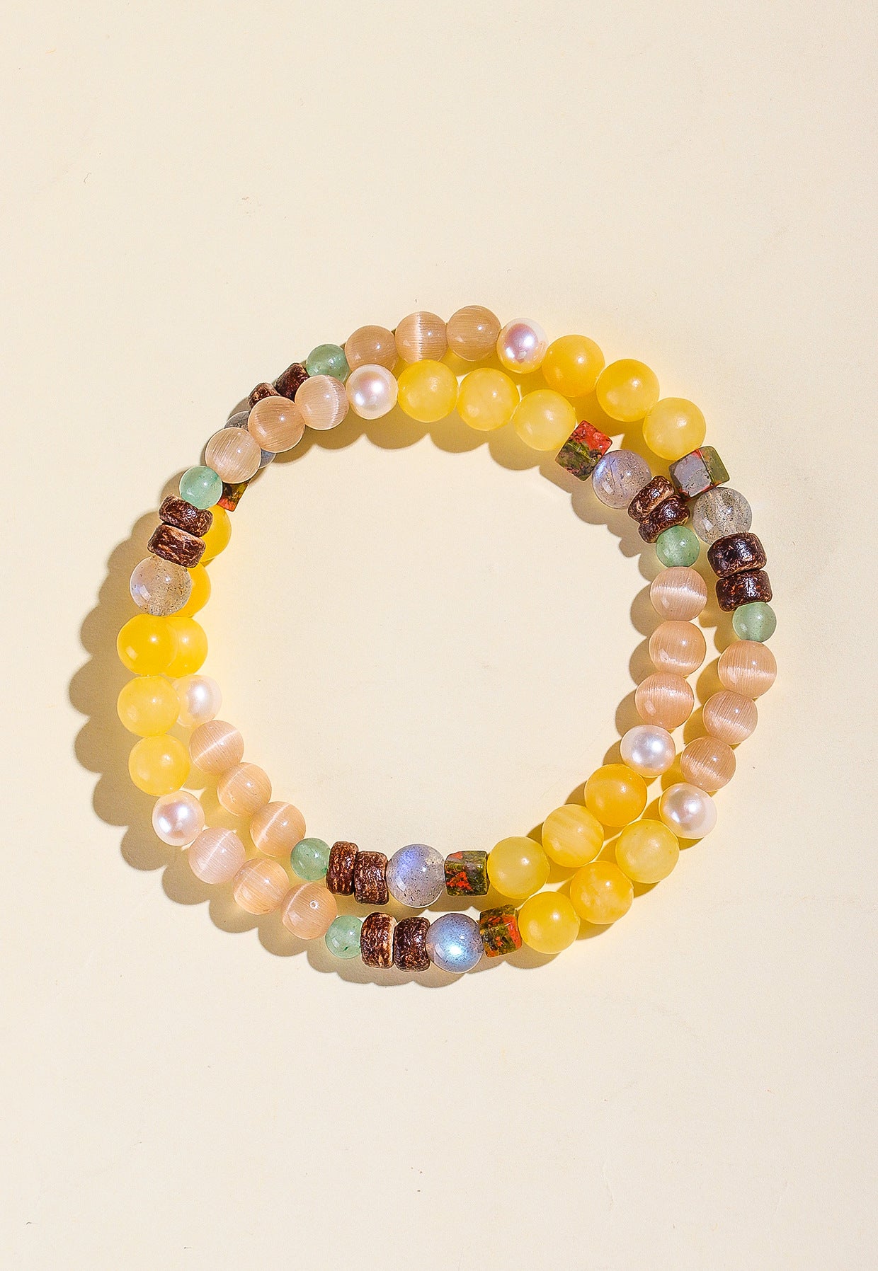 Planderful Fortune's Favor Bracelet – Elegant Natural Pearl and Opal Design