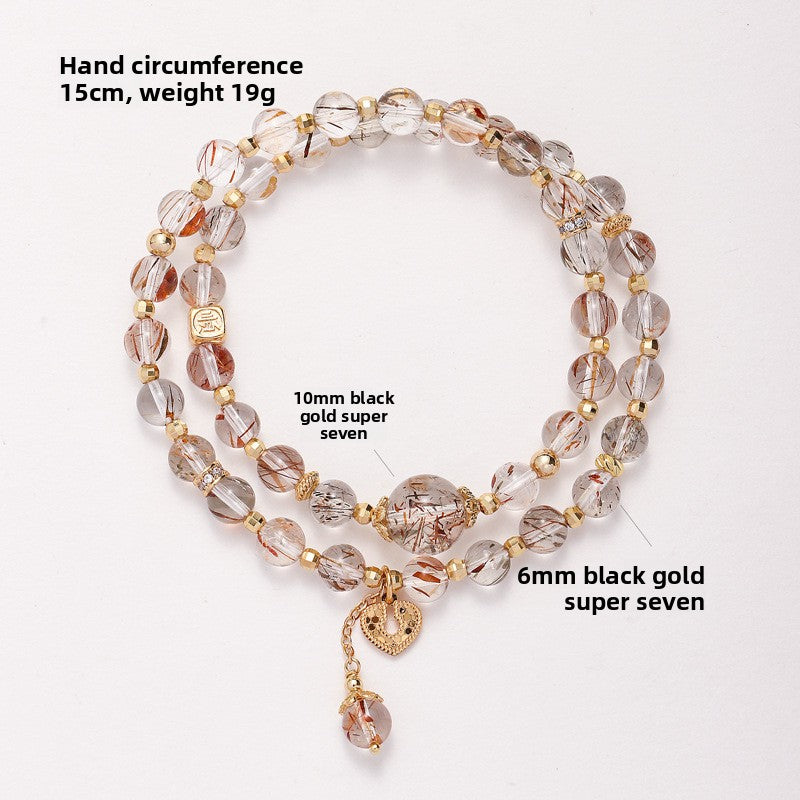 Citrine Crystal Heart Bracelet