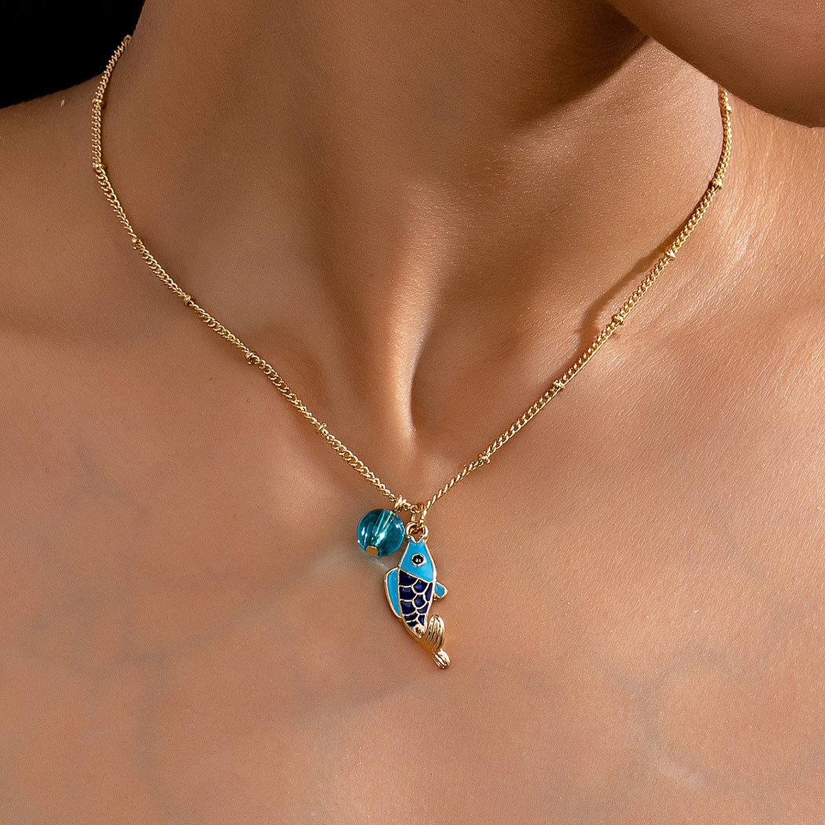 Planderful Vienna Verve Koi Pendant Necklace – Stylish Marine Life Design