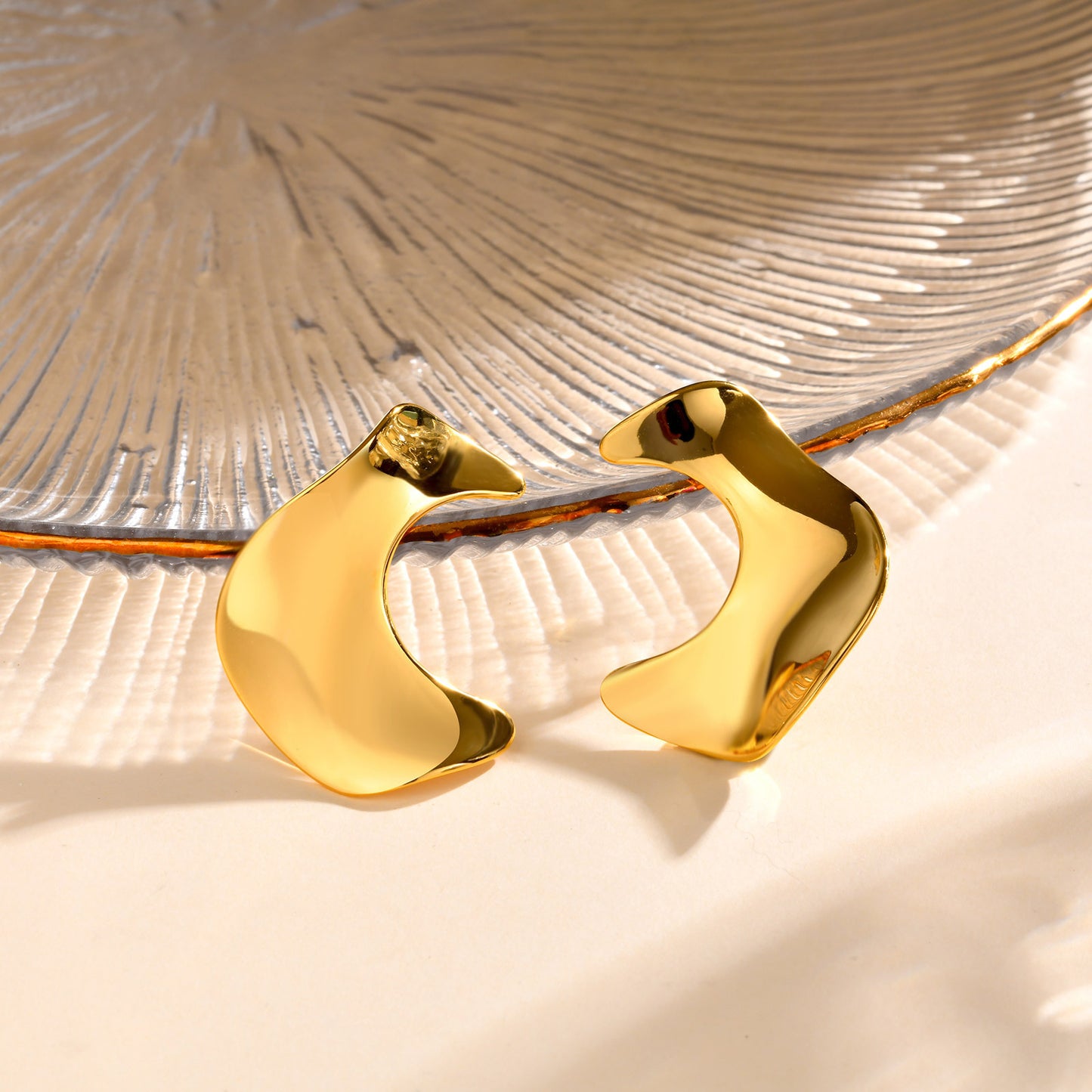 European And American Jewelry Stainless Steel Geometric Earrings