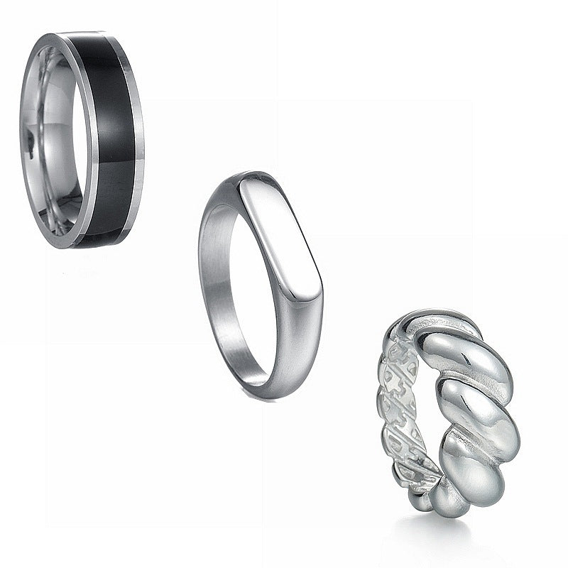 Planderful Everyday Genie Gold Plated Stainless Steel Couple Ring Set For Him And Her Unisex Protection Non Fade Shine