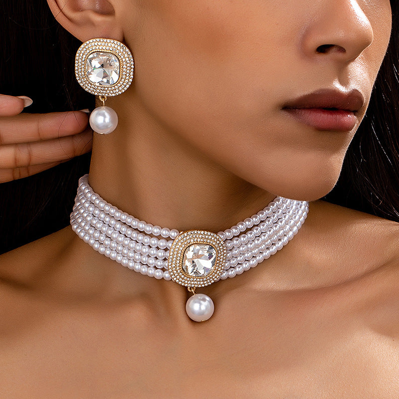 Planderful Vienna Verve Retro Pearl Jewelry Set for Women