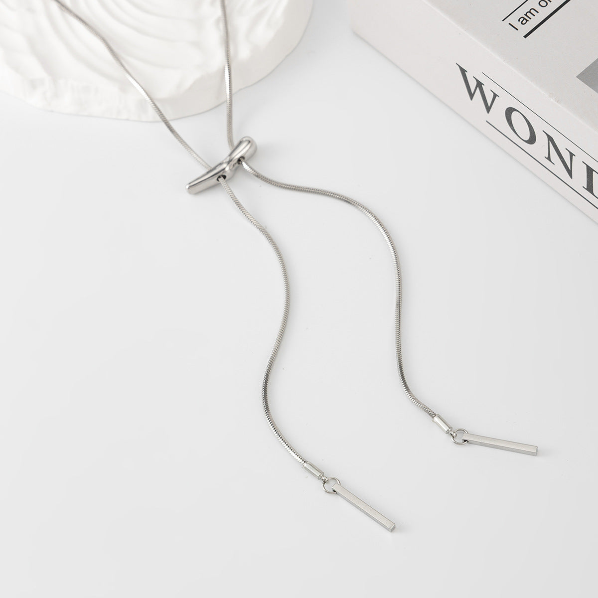 Adjustable V-Shaped Stainless Steel Necklace