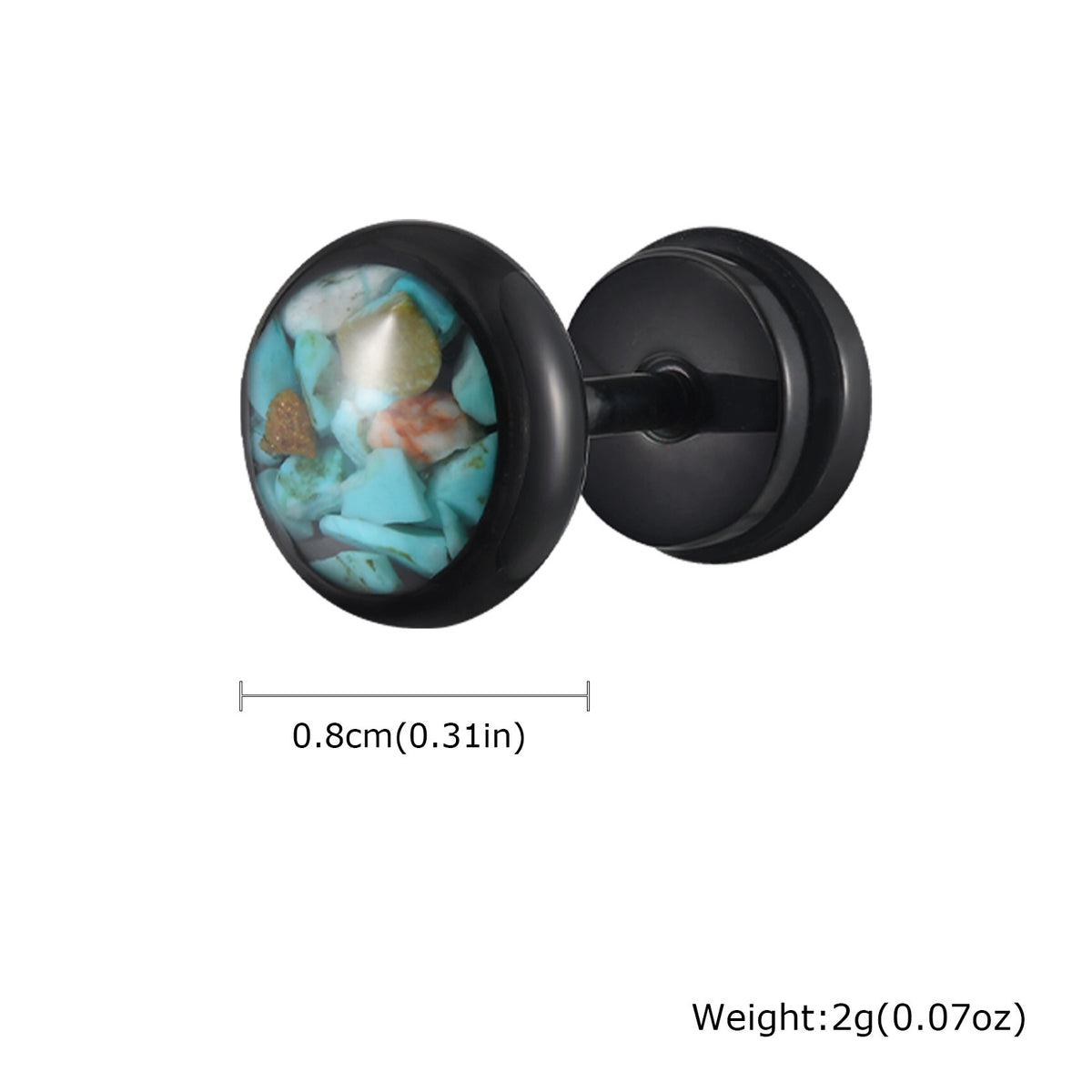 Modern Stainless Steel Earring — Single — Gold / Silver / Black