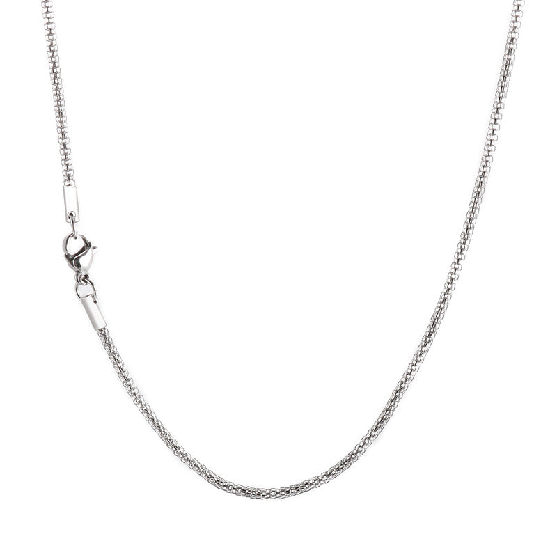Korean Dongdaemun Clavicle Chain Necklace Design Titanium Steel Corn Chain Necklace