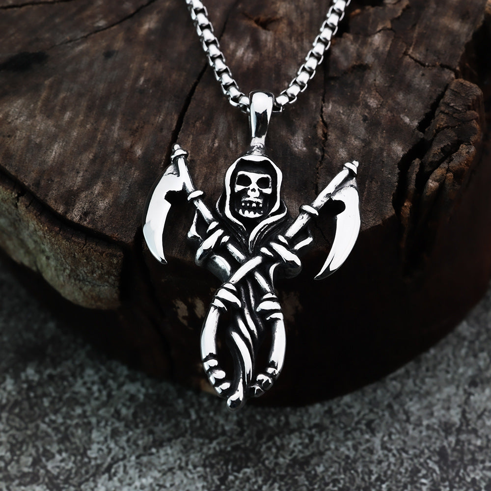 European And American Style Retro Hip-Hop Reaper Pendant