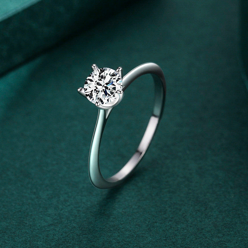 925 Sterling Silver Minimalist Zircon Ring