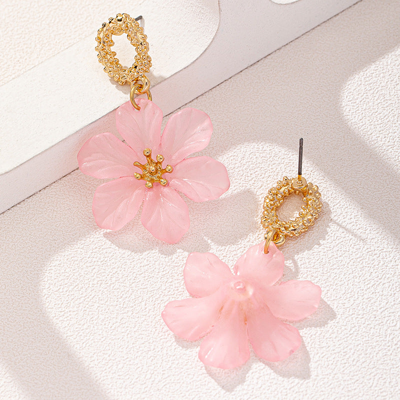 Planderful Vienna Verve Earrings – Fashionable Acrylic Flower Design