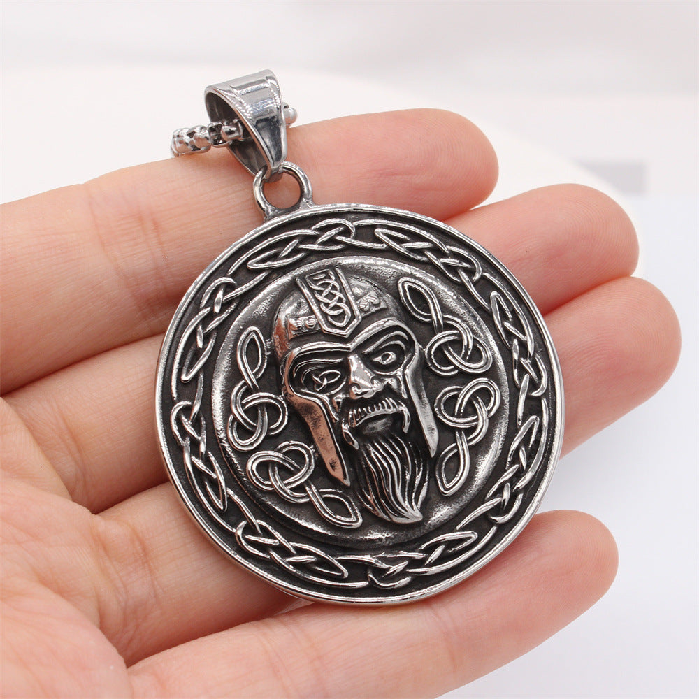 Planderful Premium Viking Pendant Titanium Steel Unisex Necklace For Men And Women Nordic Charm