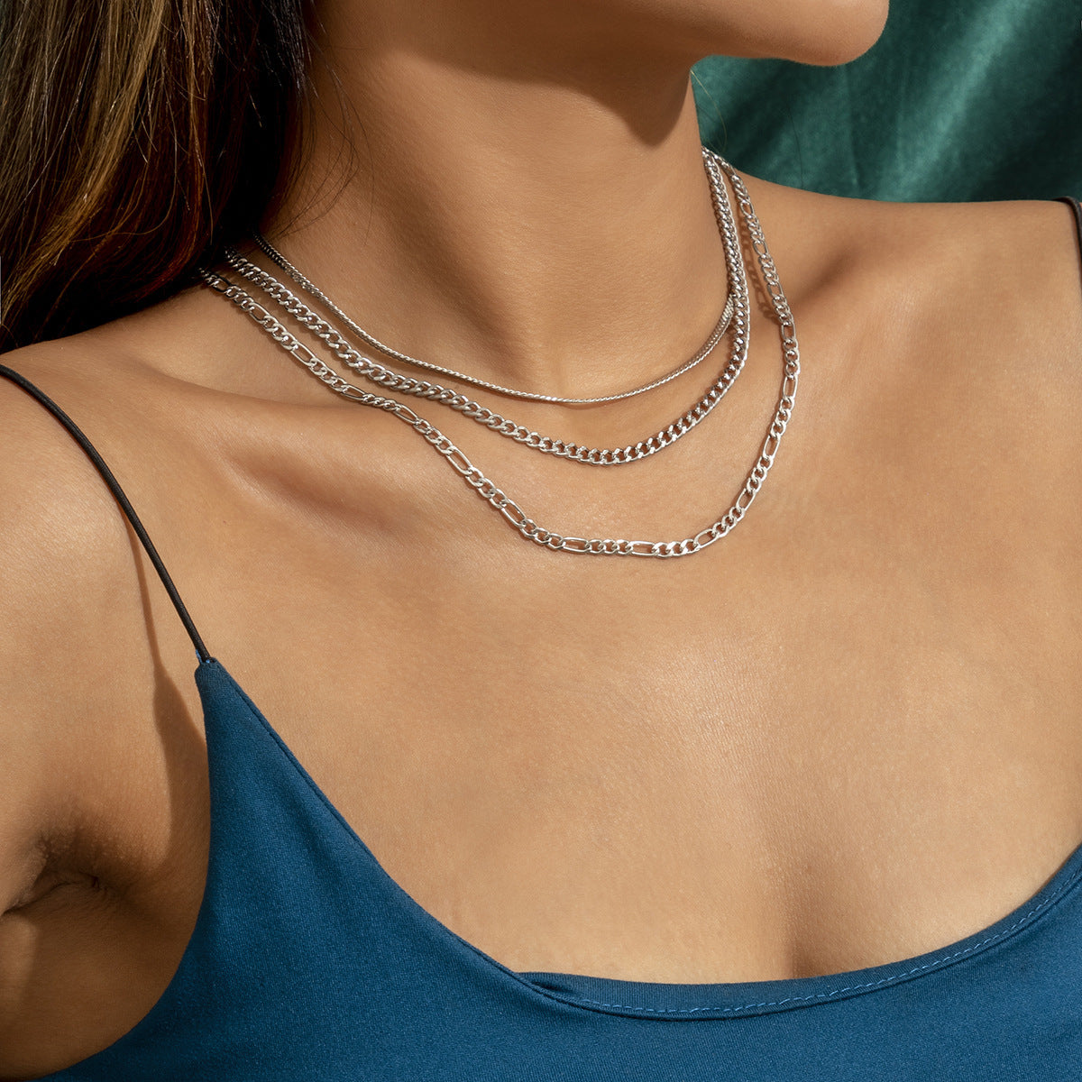 Planderful Vienna Verve Necklace – Punk Multi-Layer Snake Bone Design