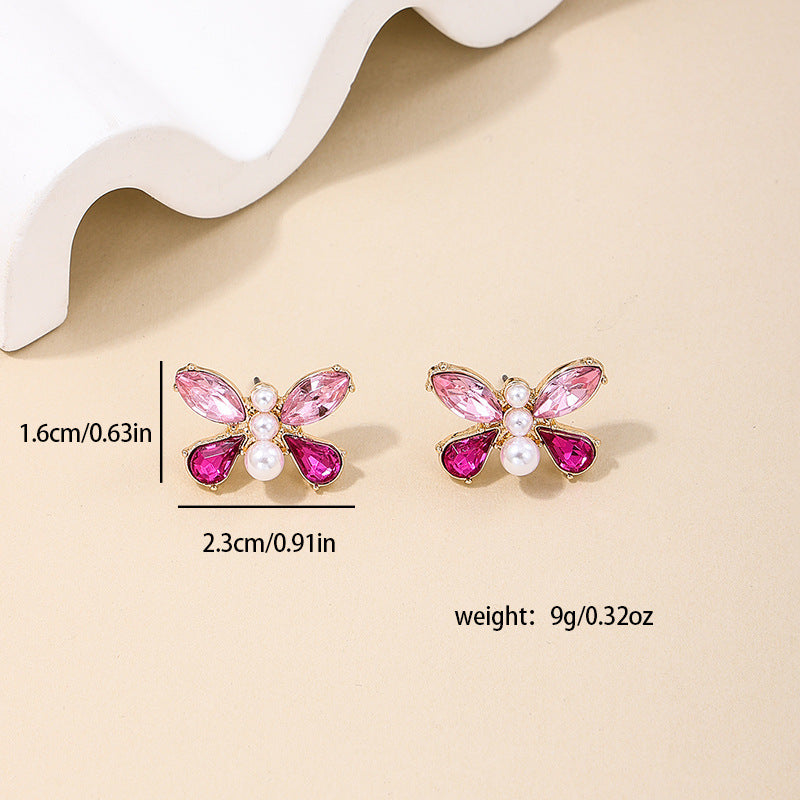 Butterfly Pearl Bow Earrings - Vienna Verve Collection