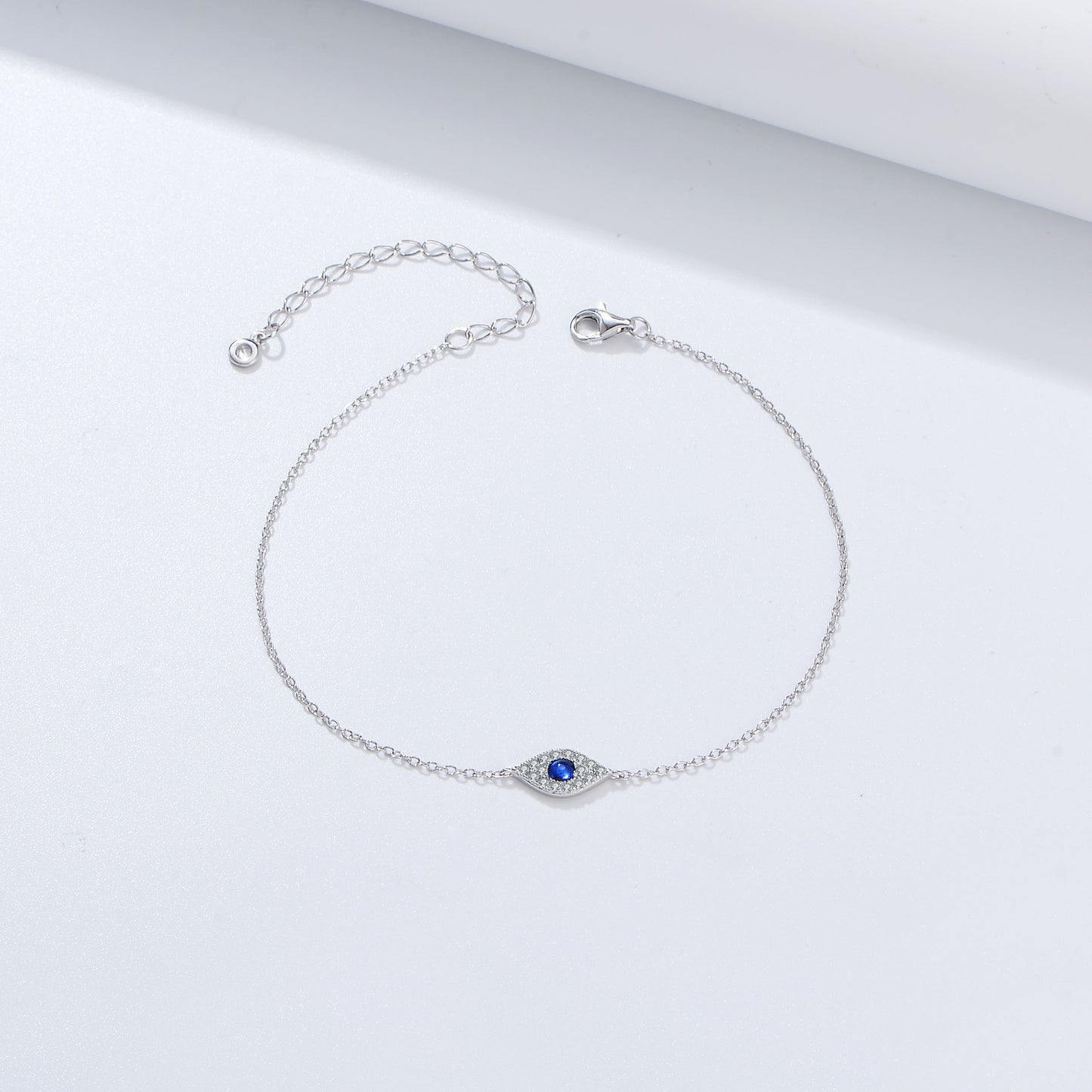 S925 Sterling Silver Devil's Eye Micro-Inlaid Zircon Bracelet Retro Design Zircon