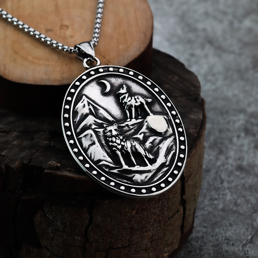 Ancient Indian Mythology Mandala Flower Pendant for Men