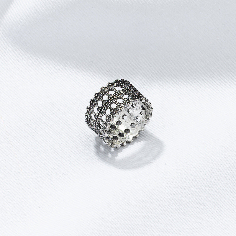 Hollow Cross-Border Retro Metal Ring - Vienna Verve Collection