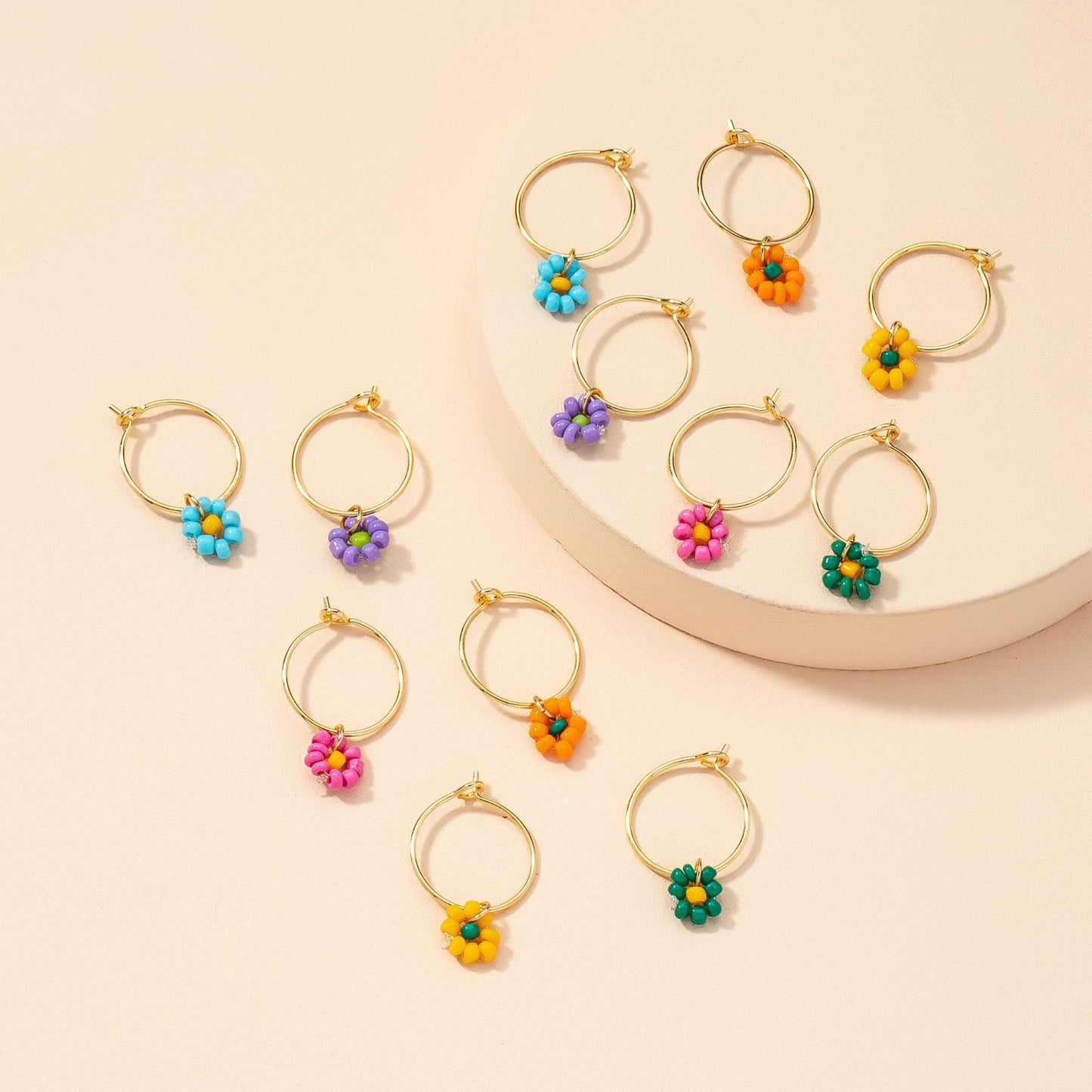 Forest Blooms Collection: Delicate Floral Earrings Set for Nordic Inspired Style