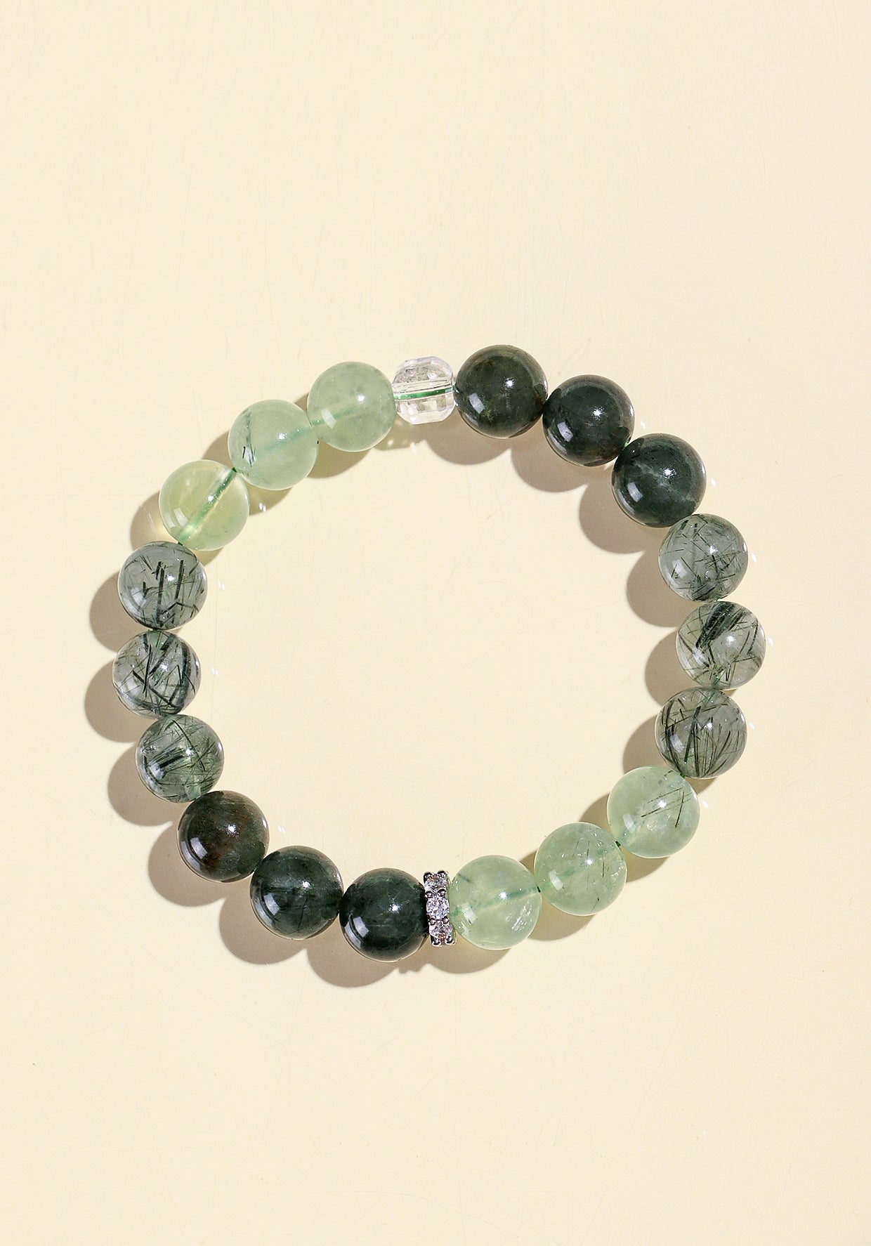 Planderful Fortune's Favor Bracelet – Premium Natural Green Hair Crystal