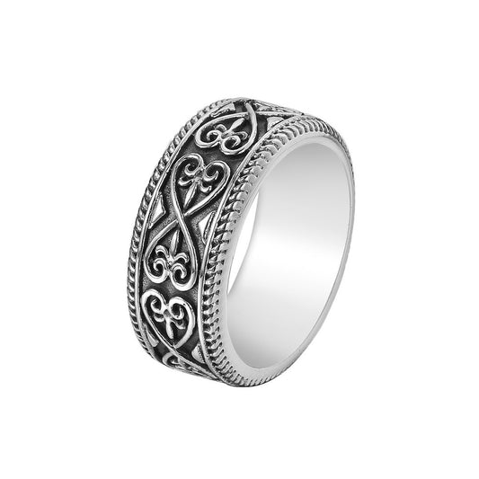 Gothic Pattern Titanium Steel Ring for Men