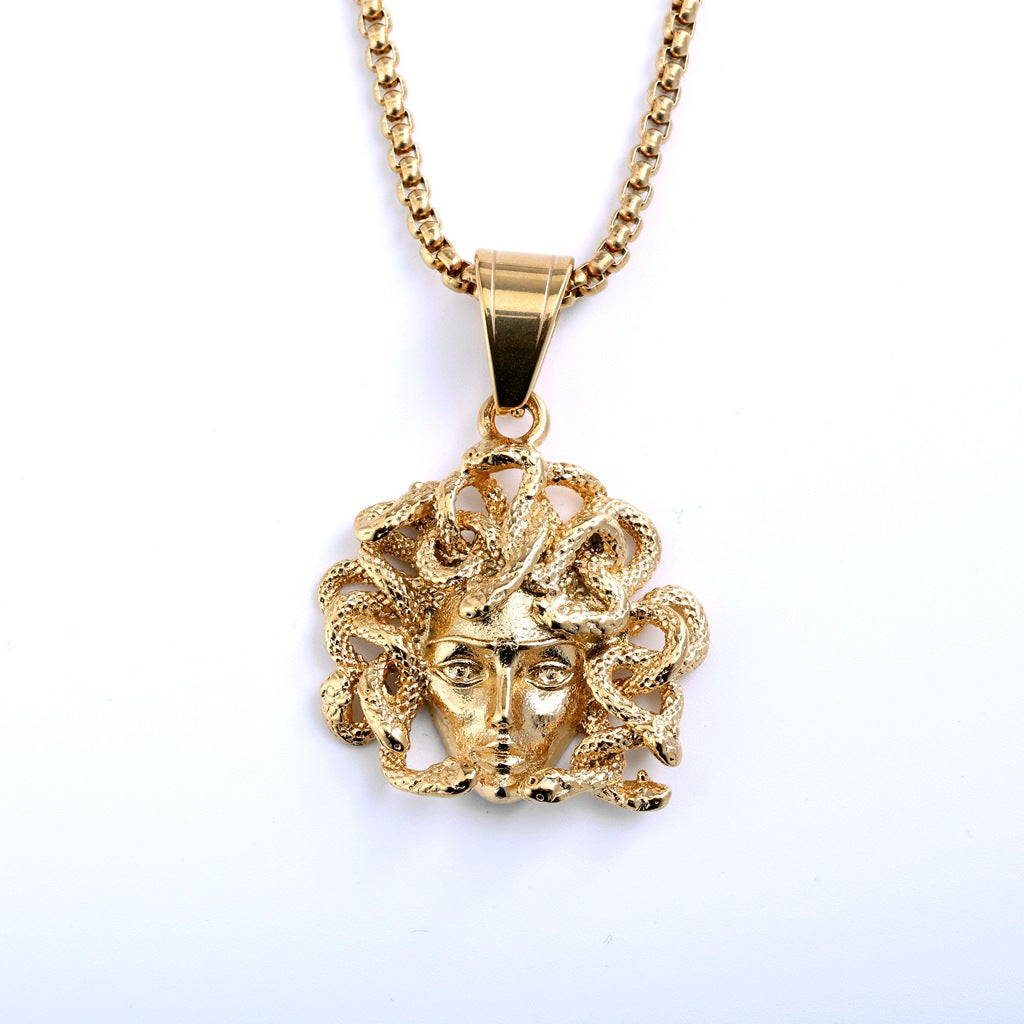 Vintage Stainless Steel Men's Pendant Necklace