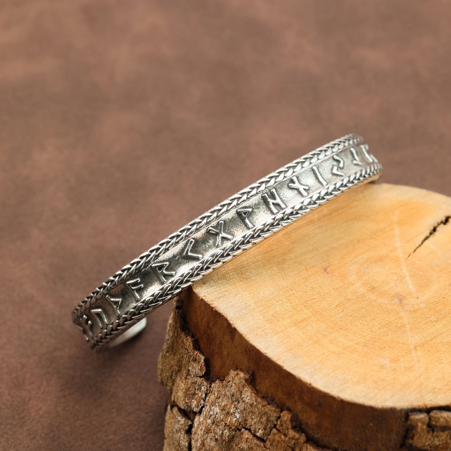 Planderful Viking Rune Bracelet Unisex Stainless Steel Open C Design 26 Rune For Men And Women