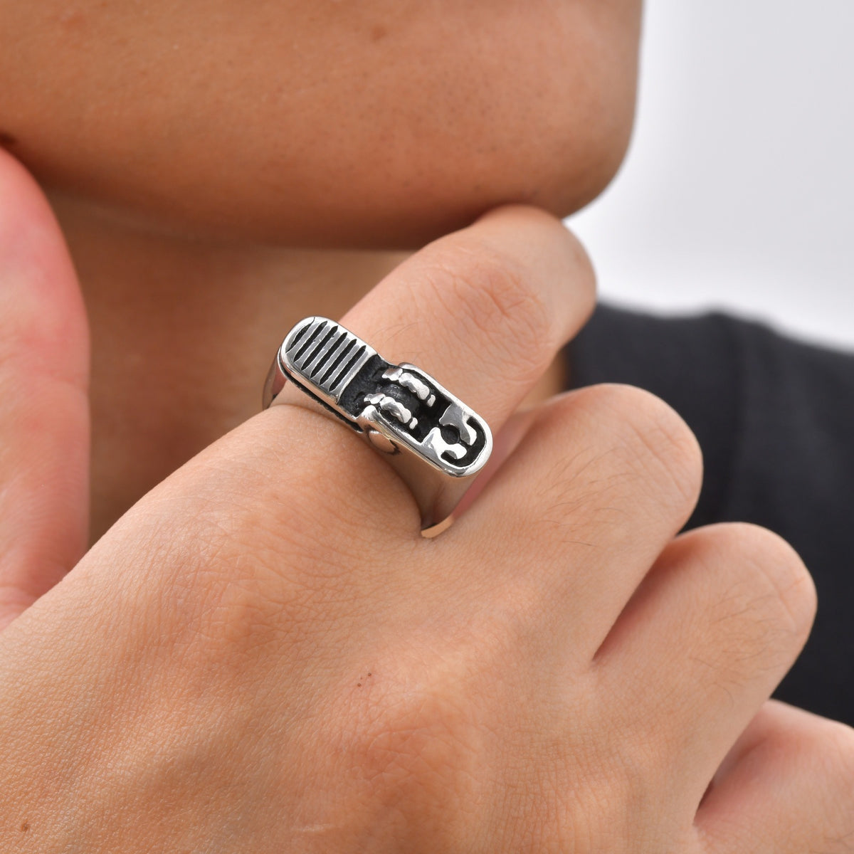 Lighter Ring Male Street Rock Index Finger