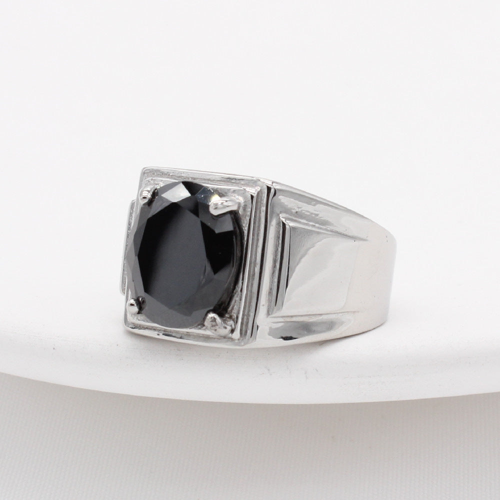 Planderful Zircon Ring Unisex Titanium Steel Jewelry For Men And Women Everyday Genie Collection