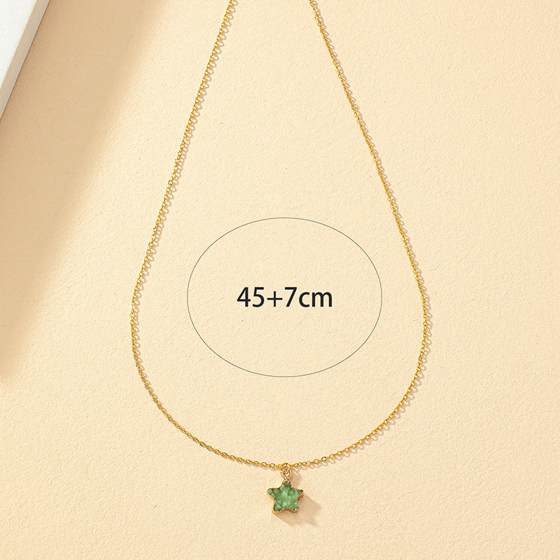 Green Star Pendant Necklace - Vienna Verve Collection