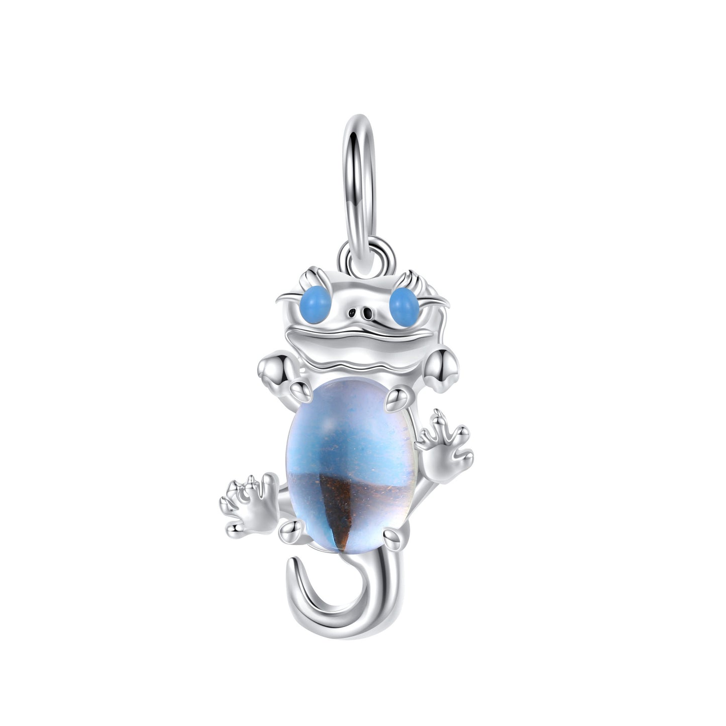 Planderful Original Small Fresh Necklace S925 Sterling Silver Moonstone Cute Little Frog Necklace Collarbone Chain Sweater Chain – Elegant and Unique Design