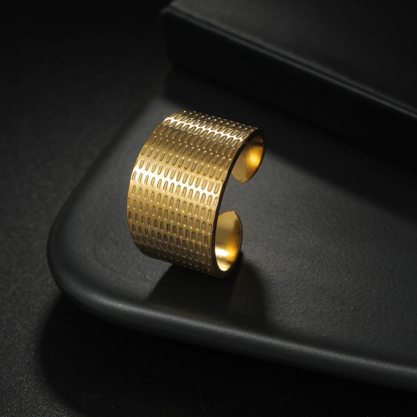 Adjustable Titanium Steel Ring For Women Bold Fade Resistant Statement Jewelry By Planderful Everyday Genie
