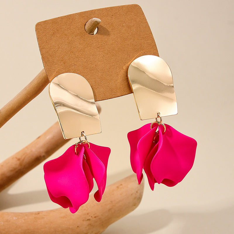Exaggerated Petal Tassel Earrings - Vienna Verve Collection