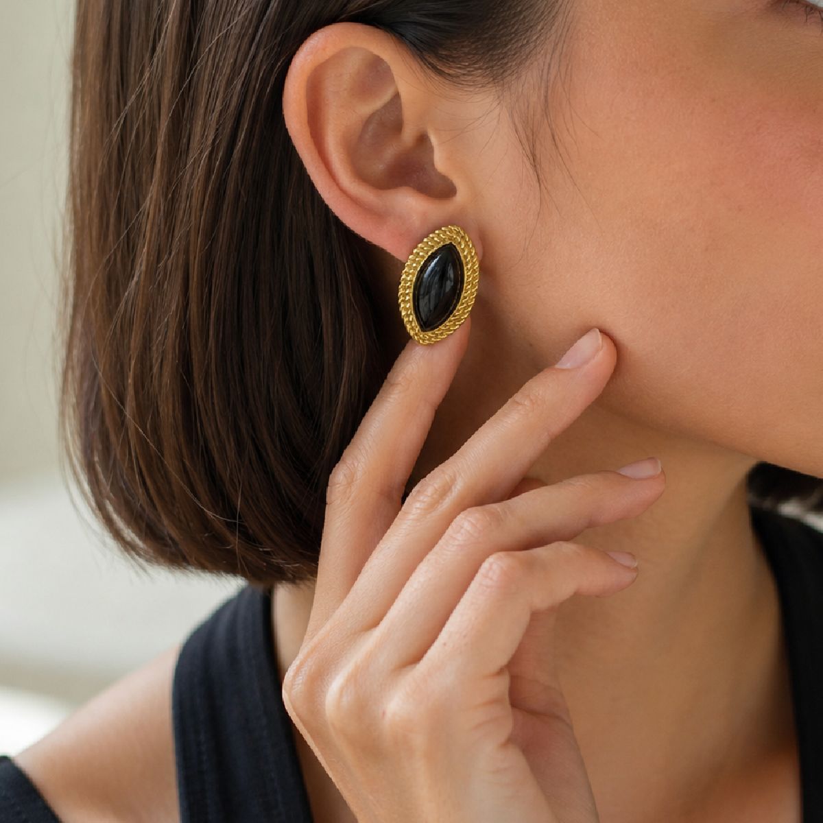 Planderful Vienna Verve Stainless Steel Stud Earrings Retro Lace Design For Women Statement Jewelry