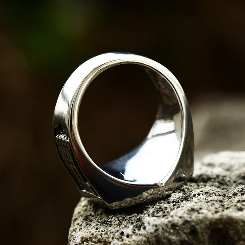 Titanium Steel Retro Arrow Ring for Men - Polished Cross-Border Foreign Trade Jewelry