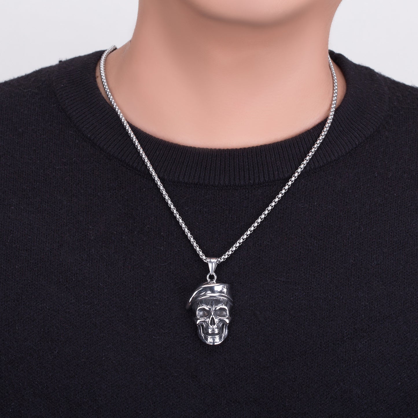 Steel Necklace - Vintage Hip Hop Skull